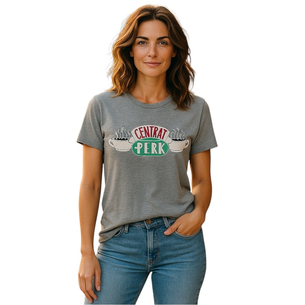 Friend’s Central Perk Grey Short Sleeve T-Shirt size XS